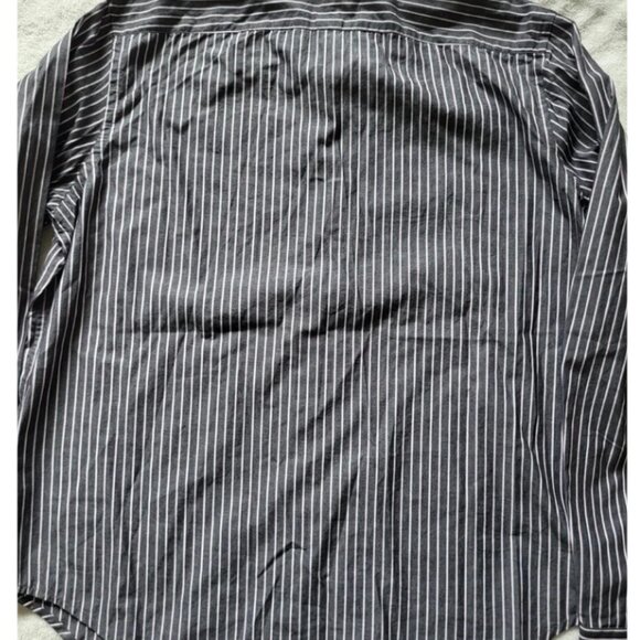 Lauren Ralph Lauren Men's Gray Button Down Pinstripe Long Sleeve Shirt Size L - Picture 2 of 7